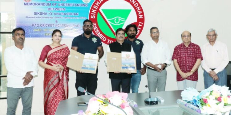 କ୍ରିକେଟ ଏବଂ କ୍ରୀଡ଼ା ଭିତିଭୂମିର ବିକାଶ ନିମନ୍ତେ ସୋଆ ଓ ରାଓ କ୍ରିକେଟ ଏକାଡେମୀ ମଧ୍ୟରେ ବୁଝାମଣା ସ୍ୱାକ୍ଷରିତ