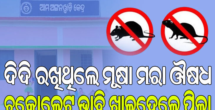 ଦିଦି ମୂଷା ମରା ଔଷଧ ରଖିଥିଲେ, ପିଲା ଚକୋଲେଟ ଭାବି ଖାଇଦେଲେ