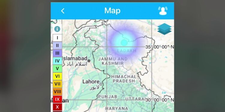 ଲଦାଖର ରାଜଧାନୀ ଲେହରେ ଭୂକମ୍ପ ଝଟକା ଅନୁଭୂତ
