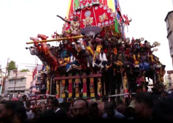 ଆଜି ଦ୍ବିତୀୟ ଦିନରେ ଚାଲିଛି ଲିଙ୍ଗରାଜଙ୍କ ରୁକୁଣା ରଥଟଣା