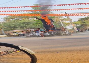 ବିଜୁ ବାବୁଙ୍କ ପ୍ରତିମୂର୍ତ୍ତିକୁ ଜାଳିଦେଇଛନ୍ତି ଦୁର୍ବୃତ୍ତ