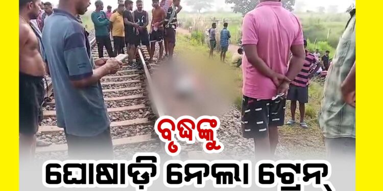 ରେଳଧାରଣା କଡ଼ରେ ଛିଡା ହୋଇଥିବା ବେଳେ ବୃଦ୍ଧଙ୍କୁ ଘୋଷାଡ଼ି ନେଲା ଟ୍ରେନ