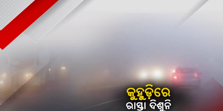 ରାଜ୍ୟର ବିଭିନ୍ନ ସ୍ଥାନ ସହ ଟ୍ବିନସିଟିରେ ଘନ କୁହୁଡ଼ିର ଆସ୍ତରଣ