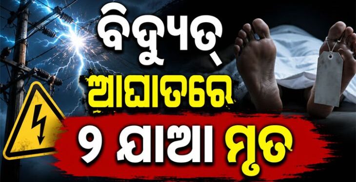 ବିଦ୍ୟୁତ୍‌ ଆଘାତରେ ୨ ଯାଆ ମୃତ