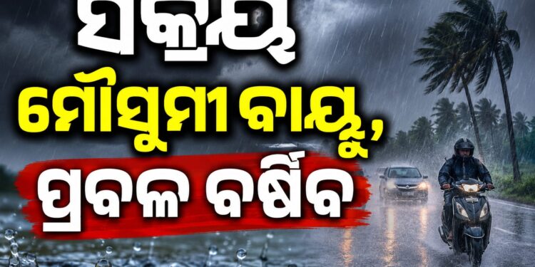 ଆଜି ଏବଂ କାଲି ଏହିସବୁ ଜିଲ୍ଲାରେ ବର୍ଷା ସହ ବହିବ ପ୍ରବଳ ପବନ