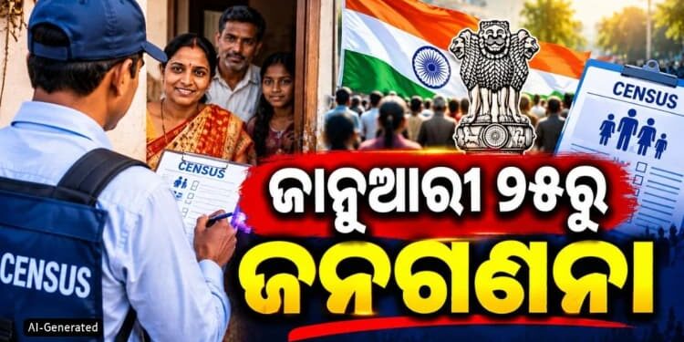 ଜାନୁଆରୀ ୨୫ରୁ ଘରକୁ ଘର ବୁଲି ତଥ୍ୟ ସଂଗ୍ରହ, ଆରମ୍ଭ ହେବ ଜନଗଣନା