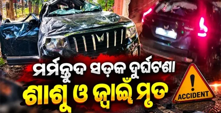 ସଡ଼କ ଦୁର୍ଘଟଣାରେ ଶାଶୂ ଓ ଜ୍ୱାଇଁ ମୃତ
